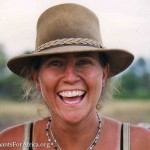 Dr Kate Evans in the field