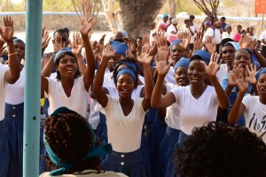 Choir performing in the singing competition